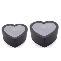 Caja de regalo de cartón Tapa de ventanas transparente Papel Kraft artificial Embalaje de rosas de cartón Cajas de envío en relieve para rosa