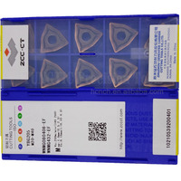 Plaquettes en carbure ZCC WNMG WNMG080408-EF YBG205, outils de tournage CNC, outils de coupe pour tour, 100% originaux pour l'acier inoxydable wnmg