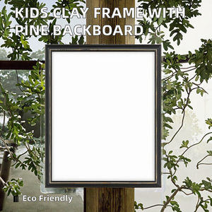 Children's Eco-friendly Solid Wood Handmade Artwork Display Picture <b>Frame</b> <b>with</b> Pine Backboard for Kids - Product Image 2
