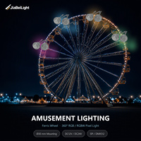 Lumière LED Cabochon Pixel Programmable RGBW 60mm DC24V UCS2904 pour Projet de Décoration d'Attractions de Parc d'Attractions, de Fête Foraine et de Carrousel