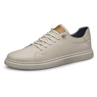 Chaussures de course pour hommes en cuir véritable, semelle en caoutchouc souple, grande taille, respirantes, antidérapantes, chaussures pour hommes toutes saisons
