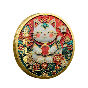 Moneta Commemorativa 3D in Ferro Placcato Stile Cinese, Regalo Souvenir da Collezione - Product Image 2