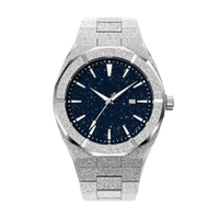 Montre mécanique automatique de luxe SEIKO en acier inoxydable, boîtier en cristal givré, cadran Star Dust, étanche, logo personnalisé, montre cadeau