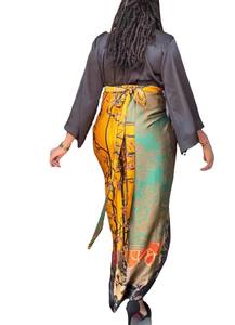 طقم نسائي من قطعتين موديل 2023 الأكثر مبيعًا، فستان مطبوع بأكمام طويلة وبتصميم ضمادة - Product Image 6