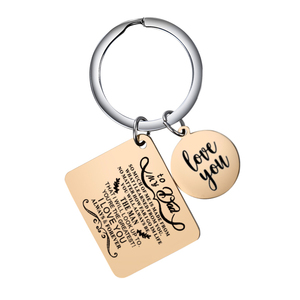 Portachiavi in Acciaio Inox Logo Personalizzato di Giorno della Madre Regalo di Giorno del Padre Chiave catene Mamma Papà Figlia Figlio Chiave Anelli amico Portachiavi - Product Image 3