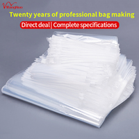 Vente en gros de sacs d'emballage personnalisés avec logo en PE haute transparence T-shirt Sac à fermeture éclair coulissante Sacs en plastique pour emballage de vêtement