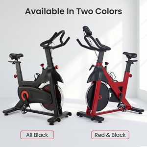 Vélo de spinning avec cadre en acier durable, capteur de fréquence cardiaque, support tablette, pour entraînement en intérieur et programme de perte de poids - Product Image 5