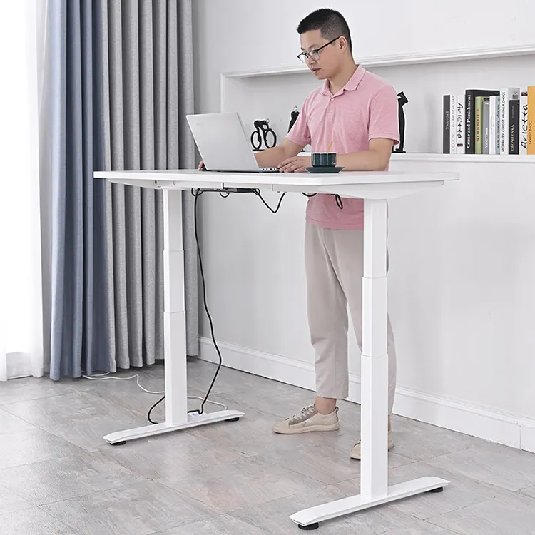 OKIN Best Selling Cheap Dual Motor Three Stages Standing Computer Office Table Adjustable Height Desk Frame