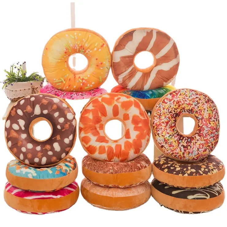 Custom Plush Donut Cushion Pillow Food Shaped Pillow