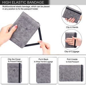 Porta Passaporte Roxo Tarjetero De Cuero Bao Đựng Hộ Chiếu Nhỏ Sang Trọng In Hình Ví Da Đựng Thẻ Ví Đựng Hộ Chiếu - Product Image 6