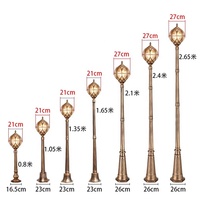 Lampe de jardin LED de style européen, style nordique, rétro, abat-jour en verre, aluminium, IP65, étanche et antirouille