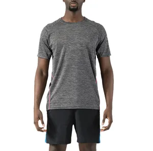 เสื้อยืดกีฬาแห้งเร็วสำหรับผู้ชาย,เสื้อยืดทีเชิ๊ตแขนสั้นวิ่งออกกำลังกายระบายอากาศได้ดีทรงหลวมระบายอากาศใหม่สำหรับฤดูร้อน