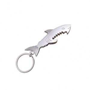 Décapsuleur de bouteille de bière en métal en forme de requin, porte-clés, cadeaux promotionnels de voyage avec logo personnalisé, décapsuleur publicitaire, porte-clés - Product Image 3