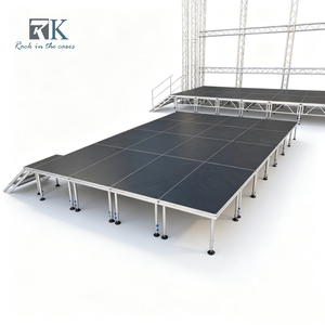 Scène à prix abordable, facile à assembler, en aluminium, avec surface antidérapante pour les concerts et événements - Product Image 1