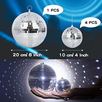 Design de mode Club décoration de fête à la maison 10cm 20cm 30cm miroir pas cher verre rond boule Disco