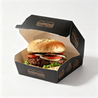 Boîte à sushi pliable en papier écologique de qualité alimentaire avec logo personnalisé et pelliculage mat pour restaurants à emporter