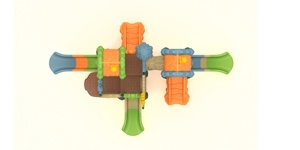 Đầy màu sắc hình động vật sân chơi trẻ em đa trượt tích hợp thiết lập tuyệt vời cho các trường mẫu giáo, khu vực chơi cộng đồng quy mô nhỏ - Product Image 2