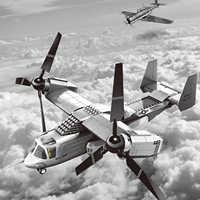 Wange 5006 V-22 Osprey Aircraft MOC Block Bricks Model Kids Unisex Educational Assembly Building Block Toy Set Collection Toy