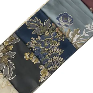 古典真丝锦缎涤纶面料中国提花面料室内装饰面料植物图案