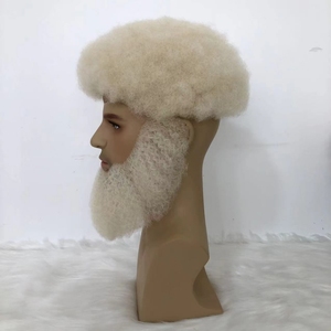 Emeda bán buôn 100% tóc con người afro chân tóc trang điểm thực tế cá tính râu 4mm afro râu cho nam giới da đen - Product Image 6