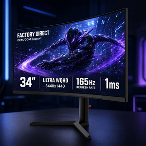 <span class=keywords><strong>Monitor</strong></span> <span class=keywords><strong>LCD</strong></span> Curvo Ultrawide con Retroiluminación LED de 165 Hz y 1 ms, Ajustable en Altura, con Relación de Aspecto 21:9, <span class=keywords><strong>Monitor</strong></span> para Gamers al por Mayor - Product Image 1