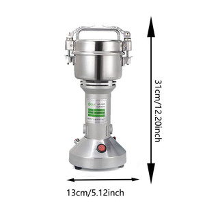 Moulin à grains portable en acier inoxydable <span class=keywords><strong>de</strong></span> 150g pour <span class=keywords><strong>farine</strong></span>, <span class=keywords><strong>blé</strong></span>, herbes, épices sèches et assaisonnements, pour la maison - Product Image 2