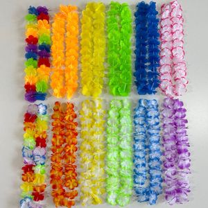 Boucle de cou de guirlande de fleurs artificielles Hawaii Hula Leis pour fournitures de vacances Luau Party - Product Image 3