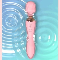 OEM Doppelseitiger Leistungsstarker Zauberstab-Massager Interaktiver Vibrator Handgehaltener G-Punkt und Klitoris-Stimulator Paar-Sexspielzeug für Frauen