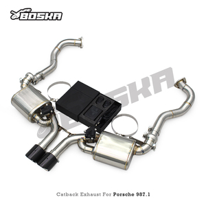 Sistema de Escape Boska OEM SUS304 Catback para Porsche Boxster/Cayman 987/987.1/987.2 2.7/2.9/3.4 2006-2012 con Control de Válvulas - Product Image 5