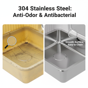 Bac à litière carré pour chat en acier inoxydable de qualité supérieure avec design fermé, grande capacité de 73 L, étanche, facile à nettoyer, durable - Product Image 6