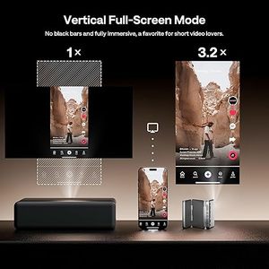 Aurzen máy chiếu kích thước bỏ túi mini DLP cầm tay gấp ba lần màu vàng máy chiếu tiêu cự không độ trễ phản chiếu màn hình một cú nhấp chuột - Product Image 6