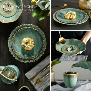 Juego de platos y vajilla de cerámica de estilo japonés, juego de platos para <span class=keywords><strong>restaurante</strong></span>, platos y cuencos de porcelana - Product Image 4