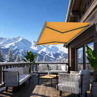 Auvent rétractable en tissu pour la rénovation de patio, idéal pour les maisons existantes et les améliorations d'ombrage des espaces extérieurs.