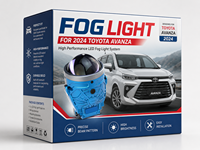 Luz Antiniebla de Producción Personalizada de Fábrica, Luz Antiniebla de Doble Haz, Lente de Proyector Bi-LED, Luz Antiniebla para Toyota Fortuner 2018