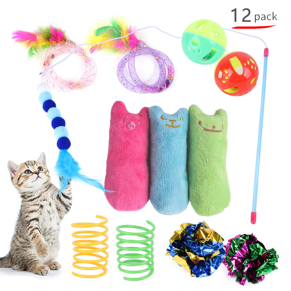 12 paquets ensemble de jouet de chat-C