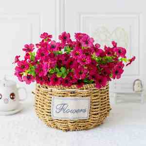 7 Fourchette Arbre Eucalyptus Violet Simulation Plante Artificielle En Plastique Fleurs Maison Arrangement De Fleurs Décoration - Product Image 1