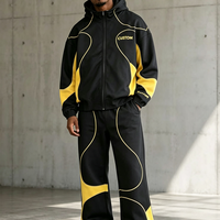 Ensemble survêtement homme personnalisé en nylon et polyester avec veste à capuche et pantalon de jogging, réfléchissant 3M, léger et coupe-vent – Fabricant