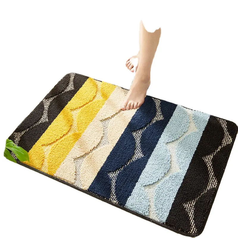 Hot selling Modern simple water absorbent mat for home use dirt resistant mat for cross border bathroom kitchen carpet