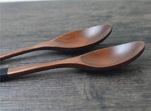 Cuillère en bois au design le plus récent, écologique, à large ouverture, avec logo personnalisé, promotionnelle, durable, élégante - Product Image 2