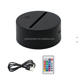 Base de lámpara LED de 7 y 16 colores, ilusión 3D, acrílico, <span class=keywords><strong>Anime</strong></span>, luz nocturna, con Cable USB y Control remoto - Product Image 5