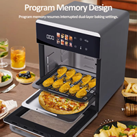 Friteuse à air électrique moderne 20 litres grande capacité, four multifonction tout-en-un pour usage domestique, forme carrée - Offre Spéciale