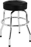 Tabouret de bar pivotant chromé à anneau unique Tabouret de guitare robuste et non pliant