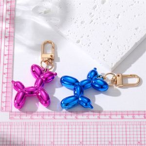 Creative 3D PVC Soft Rubber Multicolor Bright Color Balloon Dog Keychain Animal Keyring Women Bag <b>Key</b> Chains <b>Key</b> <b>Rings</b> Ornament - Product Image 5