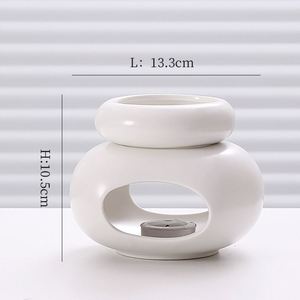 <b>Ceramic</b> Aromatherapy Wax Melt Warmer Fragrance Essential Oil Burner White Incense Oil <b>Diffuser</b> Candle Holder Home Decoration - Product Image 6