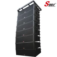 Système de sonorisation actif PRO à 2 canaux avec écran LCD et commande par bouton, haut-parleur Line Array de 12 pouces en bois pour événements sportifs, concerts et musique