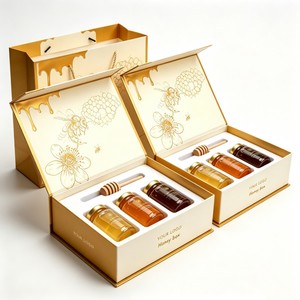 Boîtes d'emballage magnétiques personnalisées en gros avec logo <span class=keywords><strong>et</strong></span> taille sur mesure pour pots de <span class=keywords><strong>miel</strong></span> <span class=keywords><strong>et</strong></span> de café, boîtes cadeaux en papier avec insert de protection - Product Image 4