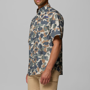 사용자 정의 카모 야외 버튼 업 다시 환기 낚시 셔츠 - Product Image 3