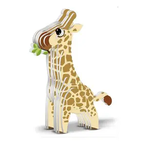 High Quality 3D Puzzle Set,Animals Puzzles, Lovely Giraffe 3D Mini Puzzle Toy for Fun Creative DIY Kids Toy Best Birthday Gift