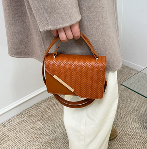 Borsa a tracolla da <span class=keywords><strong>donna</strong></span> trendy con bordo in ferro diagonale, nuova, tinta unita, piccola, quadrata, casual, con copertura singola - Product Image 6