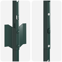Postes de Cerca para Granja, Canal en U, Verdes, 80-200mm, Acero, 6 Pies, Resistentes, Modernos, con Recubrimiento en Polvo, Soporte de Hierro para Jardín Exterior, Naturales